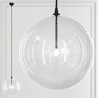 Restoration Hardware Glass Globe Mobile Pendant 14 Black