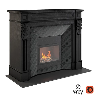 Fireplace in black