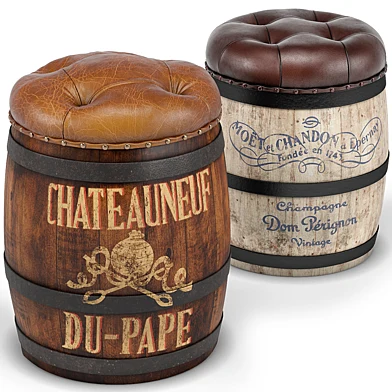Moet, Chateauneuf du Pape Wine Barrel Stools