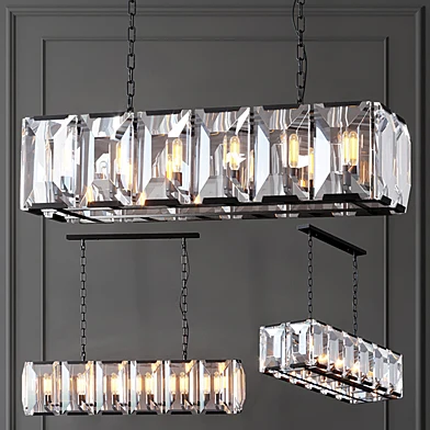 Люстра RH Harlow Crystal Square Chandelier 10