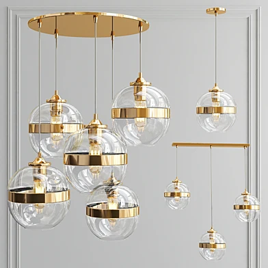 Banded Glass Pendant Light