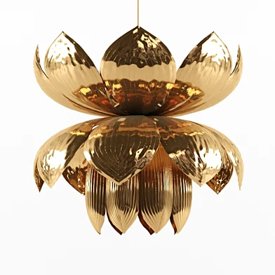 Brass Lotus Pendant Lamp