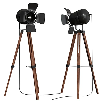 2019 loft natural wood tripod stand lamp