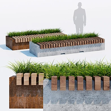 Big green benches