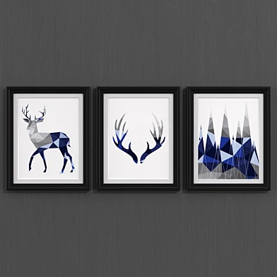 Blue geometric set