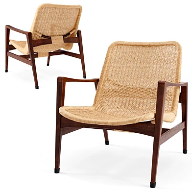 Vintage Lounge Chair Manufactured by Yamakawa Rattan