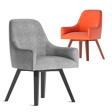 Harvey Black Swivel Armchair Crate and Barrel