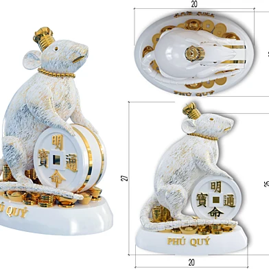 Wine bottle feng shui asian mouse