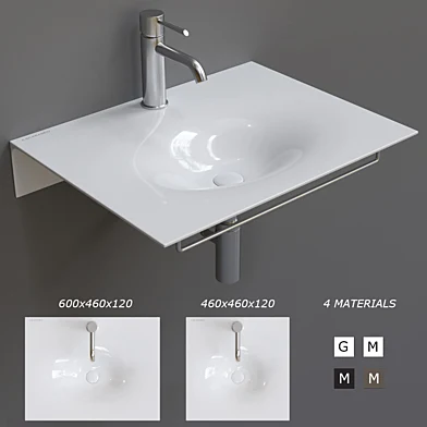 Scarabeo Ceramiche Veil Wall-mounted Washbasin