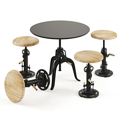 EDISON Table & DAVID'S Stools