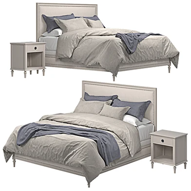 RH - Maison Panel Fabric Bed & Open Nightstand