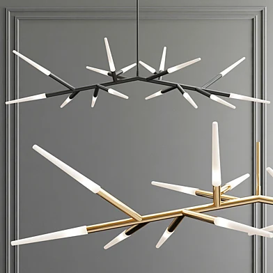 Contemporary Multi Tube LED Chandelier
