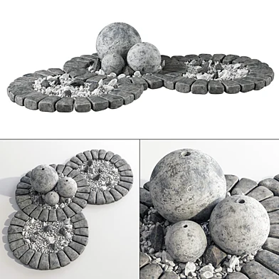 Flowerbed with stone decor / Клумба с каменным декором