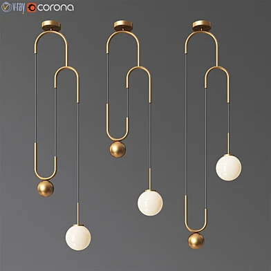 Cradle Brass pulley pendant light