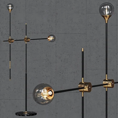 Торшер loft-concept Baton FLOR LAMP black/gold 2
