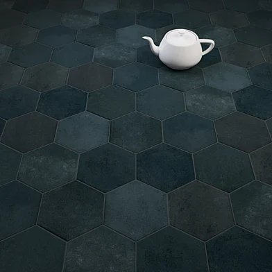 CIR Miami Esagona Green Blue (Ex Petrolio) Tile Set