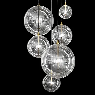 Restoration Hardware Glass Globe Mobile Pendant compilation Brass