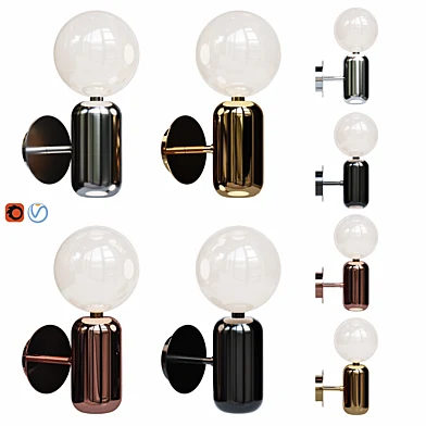 Бра ABALLS А Black Platinum Gold Copper