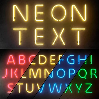 Light modules. Set 10. Neon Alphabet