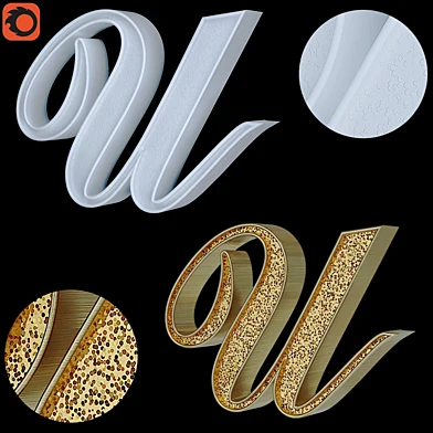 glitter letters & numbers
