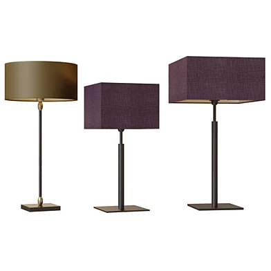 DAKOTA bronze large, medium & CASABLANCA table lamp