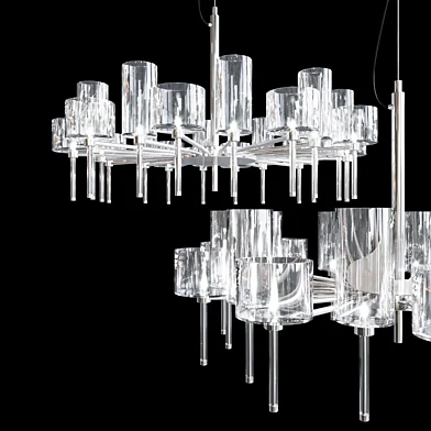 Люстра AXO Light Spillray SP lamps 20 glass smoke