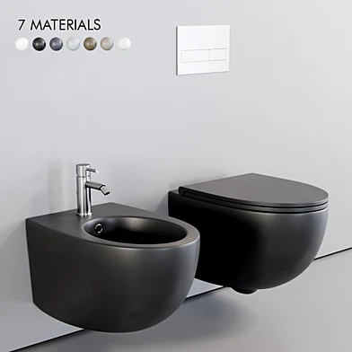 Esedra by SDR Ceramiche Bull Wall-Hung WC