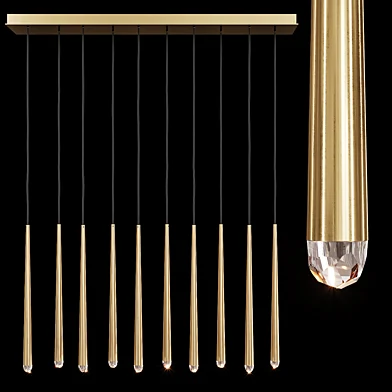 Restoration Hardware AQUITAINE LINEAR CHANDELIER 48 Brass