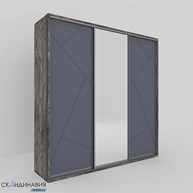 Шкаф купе с зеркалом  Skandinaviya mebel
