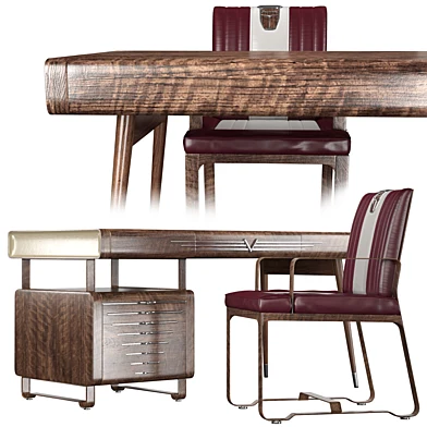 Jonathan Charles 50's Americana Desk & Easy Chair