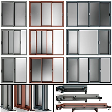 Раздвижные витражные алюминиевые окна и двери /  Sliding Stained Glass Aluminum Windows and Doors