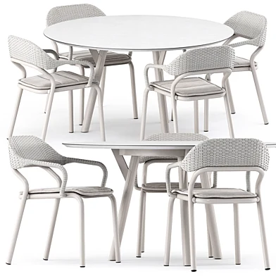 NOSS Armchair and LINK tavolo table by varaschin
