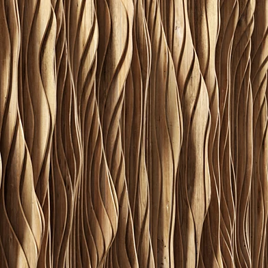 Parametric wood panel Wave n1