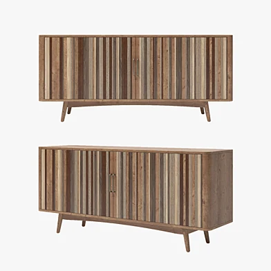 West Elm / Rustic Pine & Elm Console