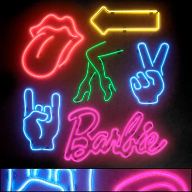 Light modules. Set 23. Neon