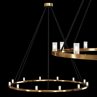 Restoration Hardware RENNES ROUND CHANDELIER 48 Brass