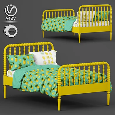 Jenny Lind Teal Bed