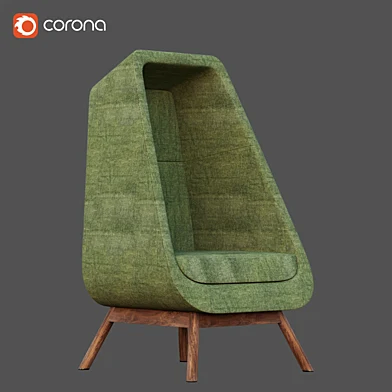 Muse Privacy Booth Wooden Base Armchair
