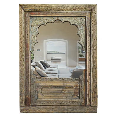 Antique Rajasthan Balcony Mirror