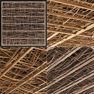 Ceiling canopy branch thin crooked / Потолок навесной из тонких веток