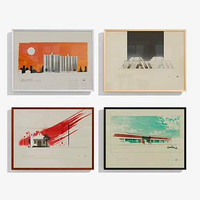4 colors set of prints