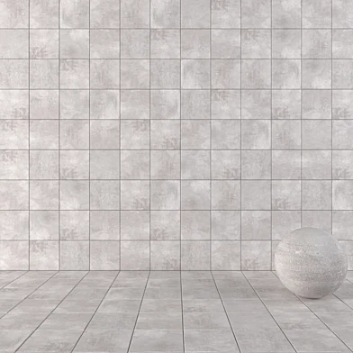 Concrete Wall Tiles Ares Grey Set 2