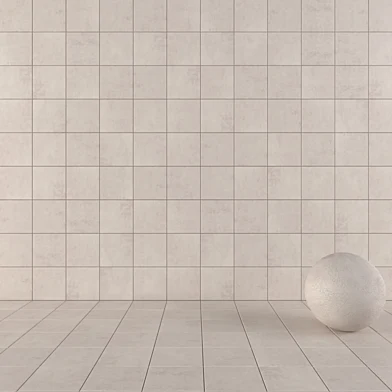 Concrete Wall Tiles Ares Ivory Set 3