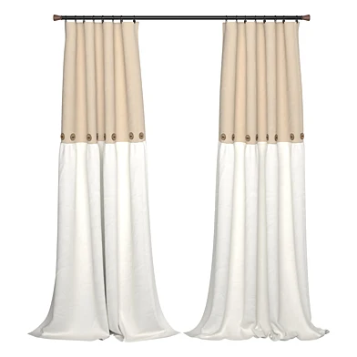 Two Tones Slider Curtain Panel