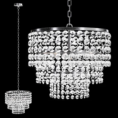 Restoration Hardware SOHO CRYSTAL LARGE PENDANT Silver