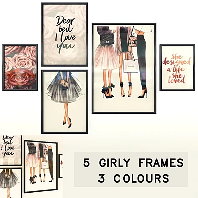 Girly frames set