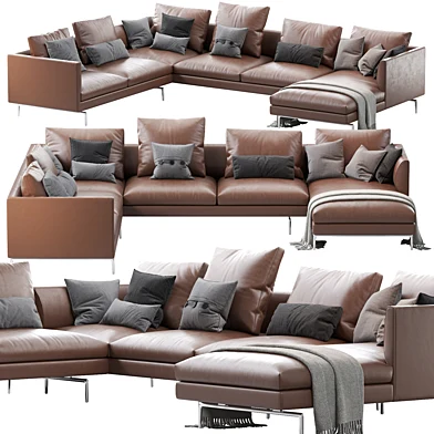 1333 Flamingo Zanotta Sofa  LEATHER