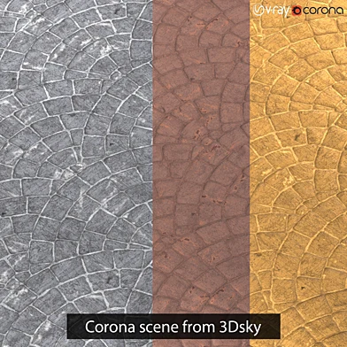 European Fan stone texture Footpath texture