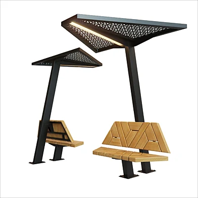 Bench with canopy С010.СК06