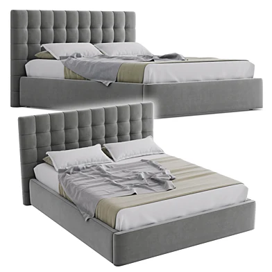 Modern gray bed